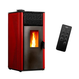 Stufa a pellet ad aria Anita da 15 kW Sannover bordeaux