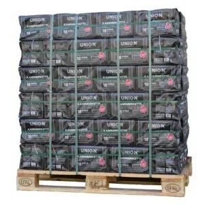 Briquettes de lignite en paquet palette